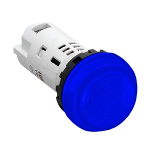 Đèn báo Idec vòm, bóng Led loại Unibody, 24V AC/DC, Ø22, màu xanh dương, YW1P-2UQ4S